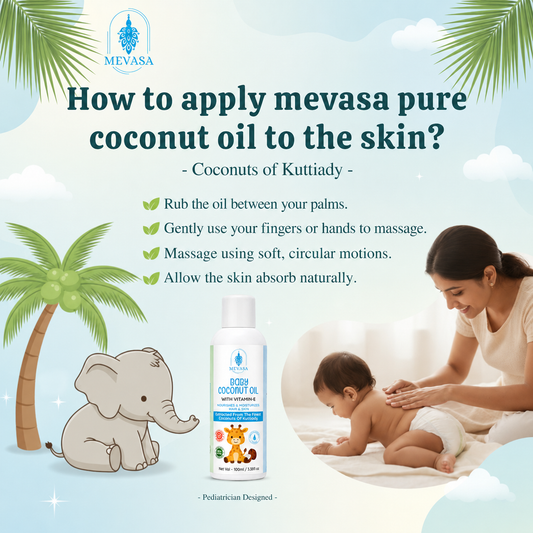 Virgin Coconut Baby Massage Oil with Vitamin E – 100% Natural