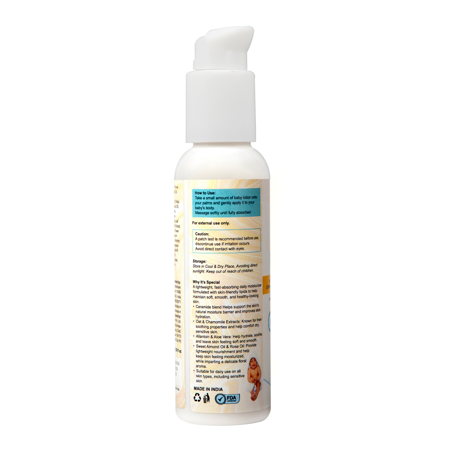 Mevasa Baby Lotion & Milky Body Wash | Gentle, Tear-Free & Moisturizing | 100ml Each