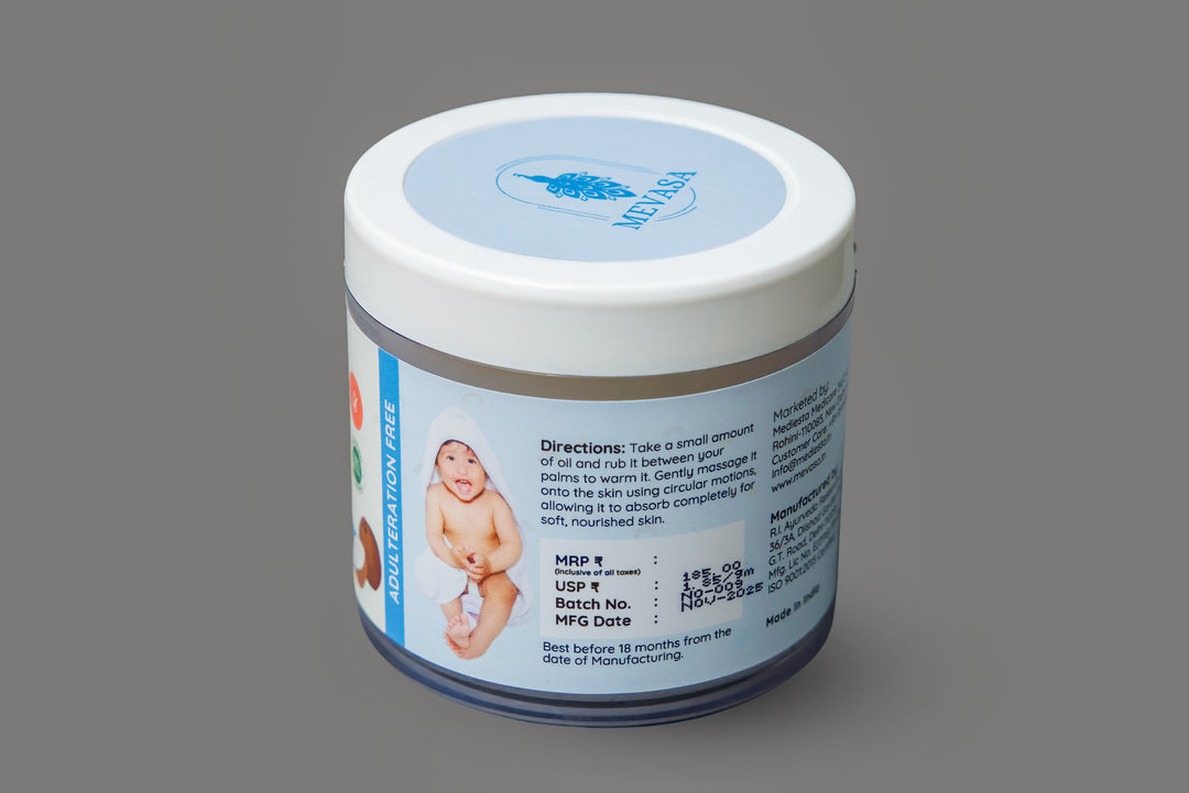 Virgin Coconut Baby Massage Oil with Vitamin E – 100% Natural (100ml)