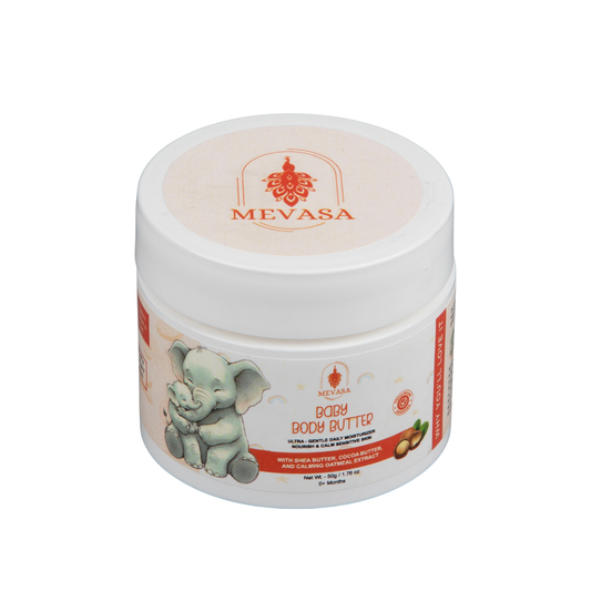 Mevasa Baby Moisturizing Lotion For Dry & Sensitive Skin | Nourish & Calm | Hypoallergenic & pH Balanced | Paraben & Toxin Free - 50g