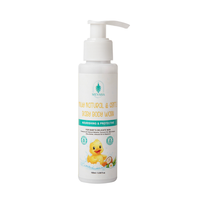 MEVASA Milky Natural & Gentle Baby Body Wash | Tear-Free, pH Balanced, Baby & Kids