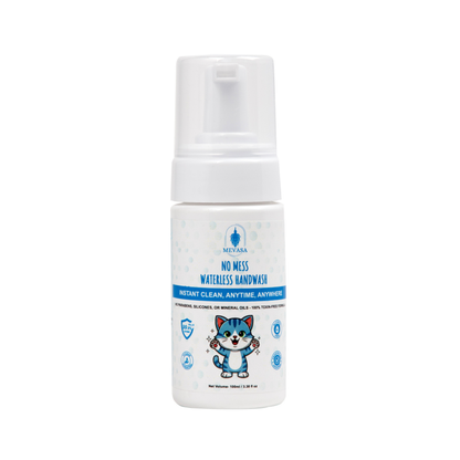 Advanced Waterless Foam Handwash 100ml | 100% Natural Plant-Based, Gentle for Baby & Kids | Instant Clean, No Rinse, Quick Absorb & Non-Sticky Hand Cleanser