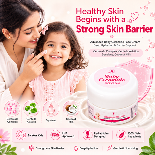 Mevasa 100% Natural Baby Face Cream, Lotion & Body Wash | Tear-Free, pH Balanced Baby Skincare Set