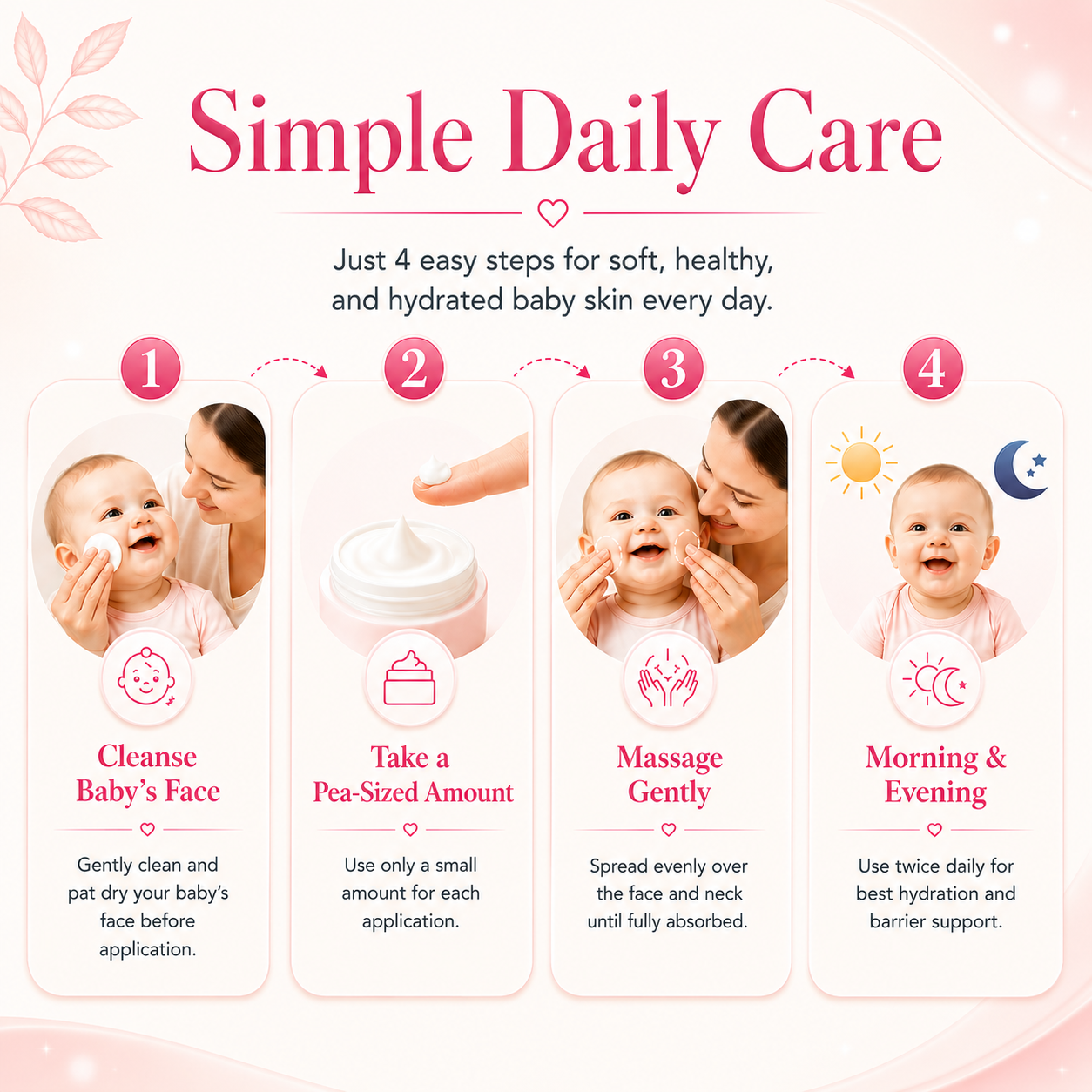 Mevasa Baby Ceramide Face Cream & Gentle Milky Baby Body Wash | Tear-Free, pH Balanced