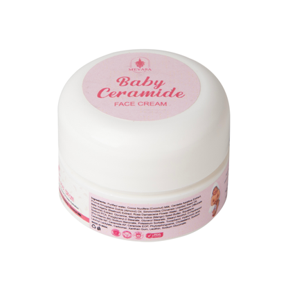 Mevasa Baby Ceramide Face Cream & Gentle Milky Baby Body Wash | Tear-Free, pH Balanced