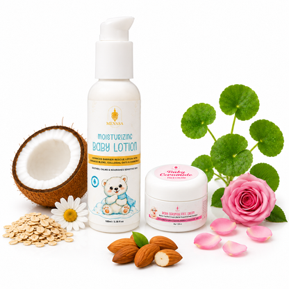 Mevasa Baby Lotion & Ceramide Face Cream Combo