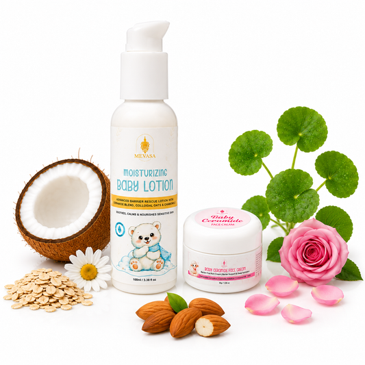 Mevasa Baby Lotion & Ceramide Face Cream Combo