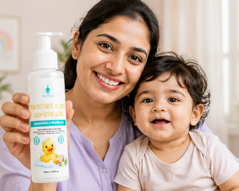 MEVASA Milky Natural & Gentle Baby Body Wash | Tear-Free, pH Balanced, Baby & Kids