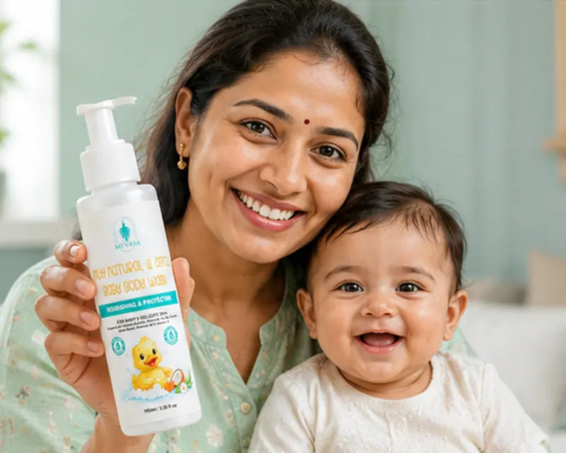 MEVASA Milky Natural & Gentle Baby Body Wash | Tear-Free, pH Balanced, Baby & Kids