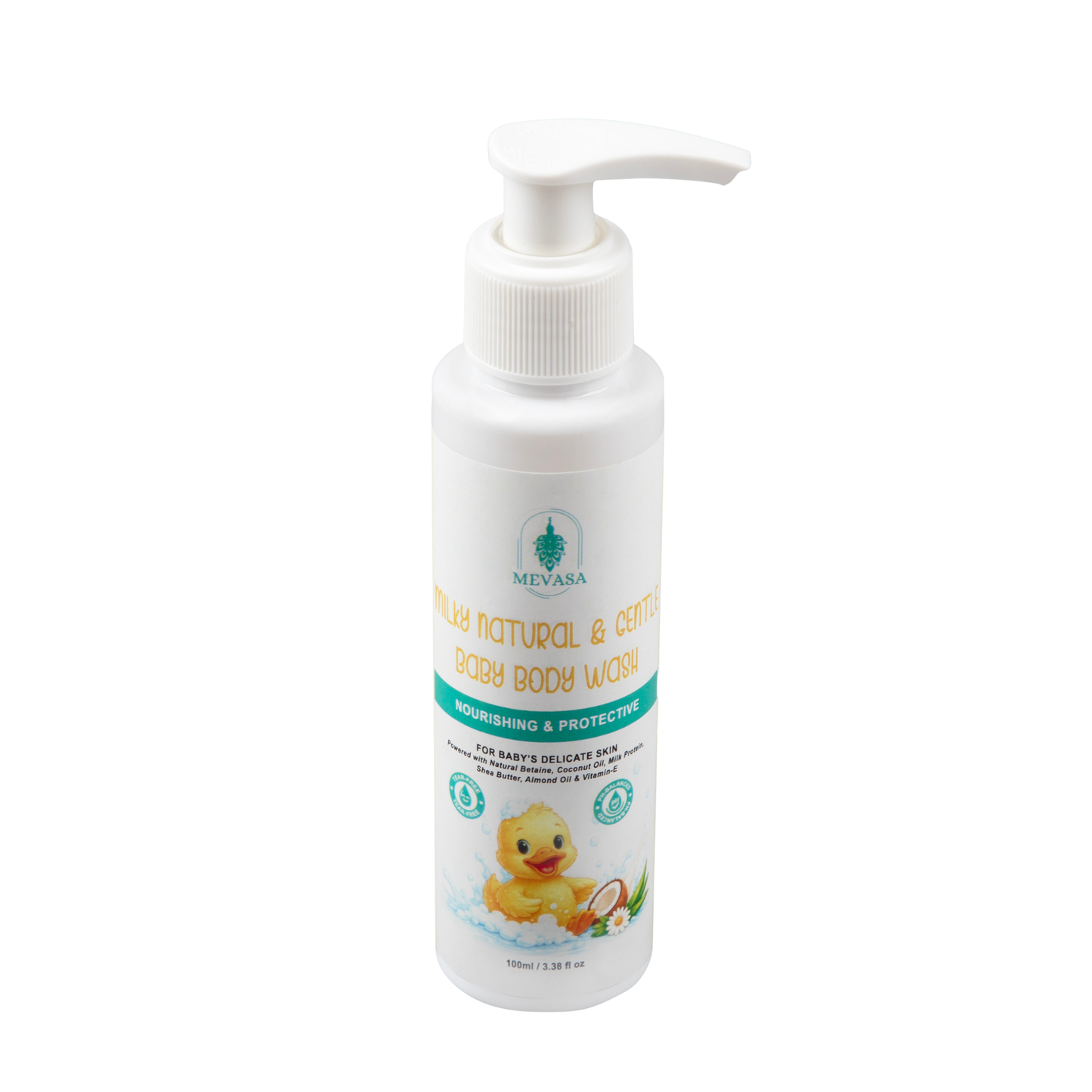 MEVASA Milky Natural & Gentle Baby Body Wash | Tear-Free, pH Balanced, Baby & Kids