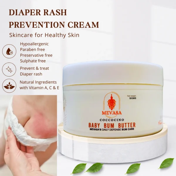 Natural Baby Bum Butter Diaper Rash Cream for Newborn Baby, Nappy rash cream